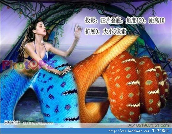 用photoshop合成诱惑逼真的美人蛇[多图]