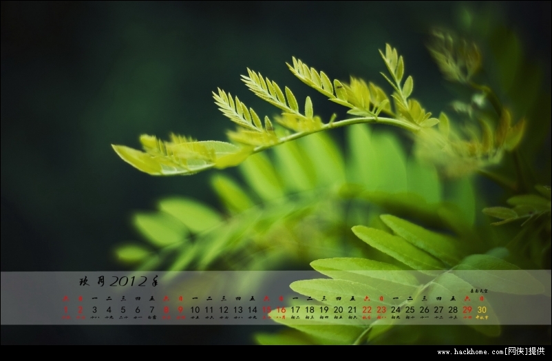 2012年9月日历电脑桌面屏幕保护高清版 安装版