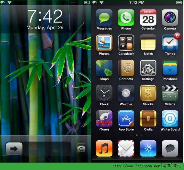 IOS7绿色主题:是一款专为苹果手机ios7打造的自然系绿色主题,简洁且优雅,而且这个主题还自带了很多第三方应用的图标,有很多采用了黄绿色、灰色、蓝色设计的图标,,尽可能让你的桌面看起来像混搭风景线,适合各位文艺小清新哦~