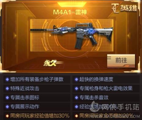 cf手游雷神m4a1什么时候上线雷神特权属性介绍图