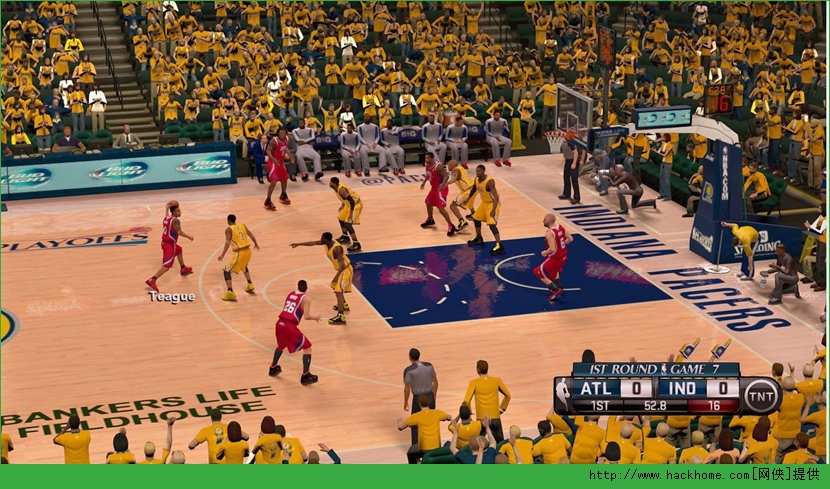 nba2k14印第安纳步行者季后赛球场观众补丁 绿色版