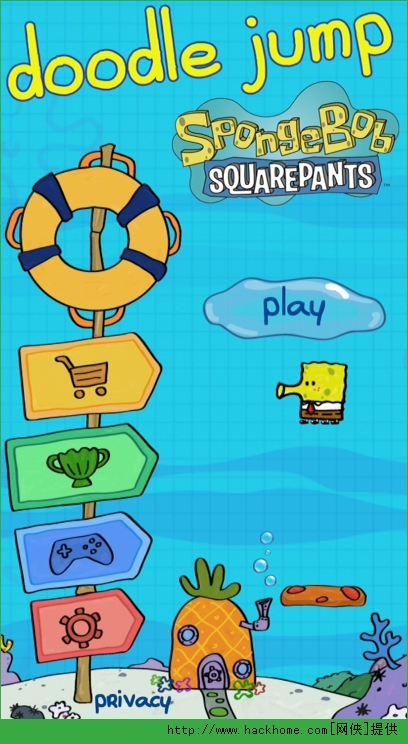 《涂鸦跳跃:海绵宝宝/doodle jump spongebob squarepants》无限金币